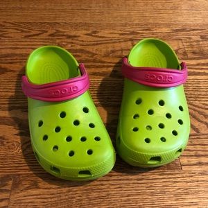 Pink & Green CROCS